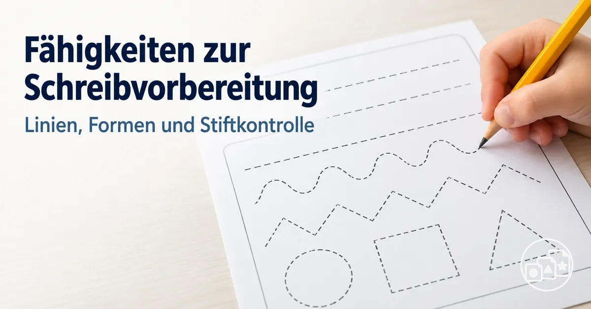 Übungen zur Schreibvorbereitung mit Linien, Formen und Stiftkontrolle