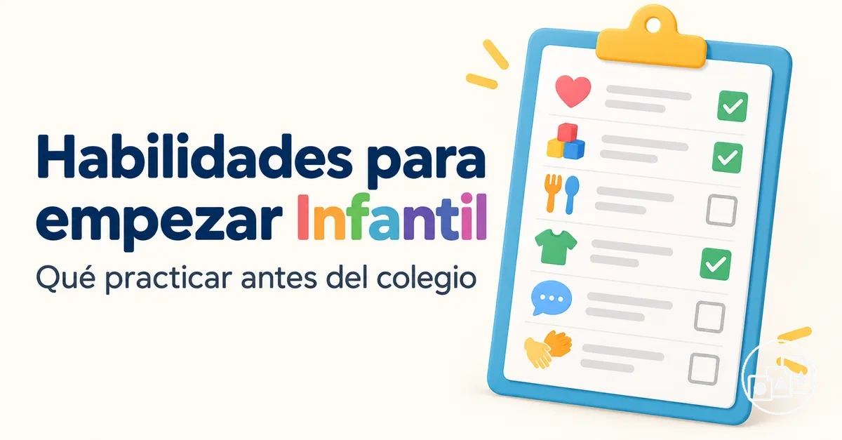 Lista de habilidades para preparar la entrada en Infantil antes del colegio