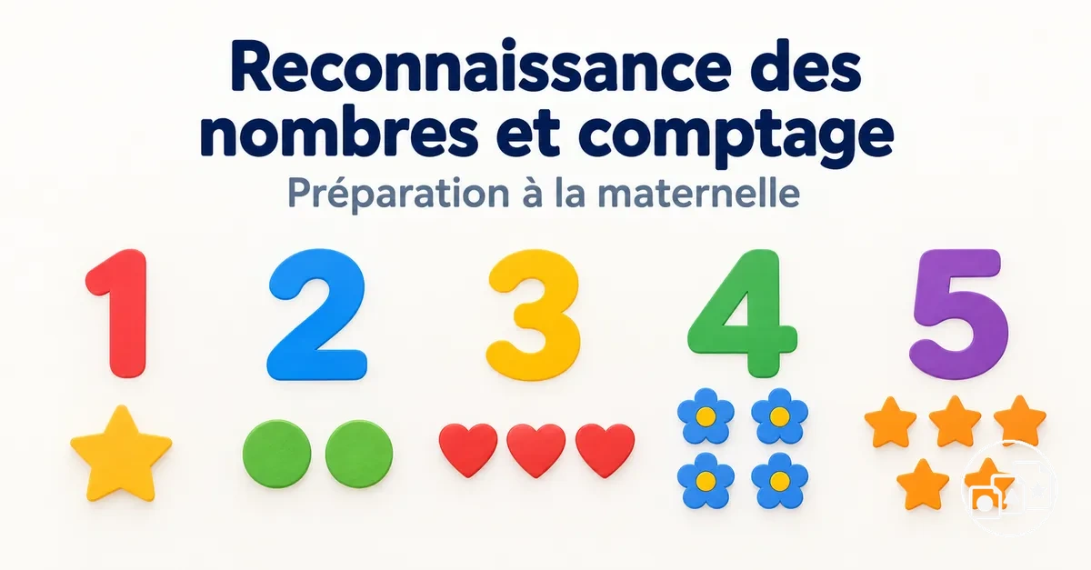Exercices de reconnaissance des nombres et de comptage pour préparer la maternelle